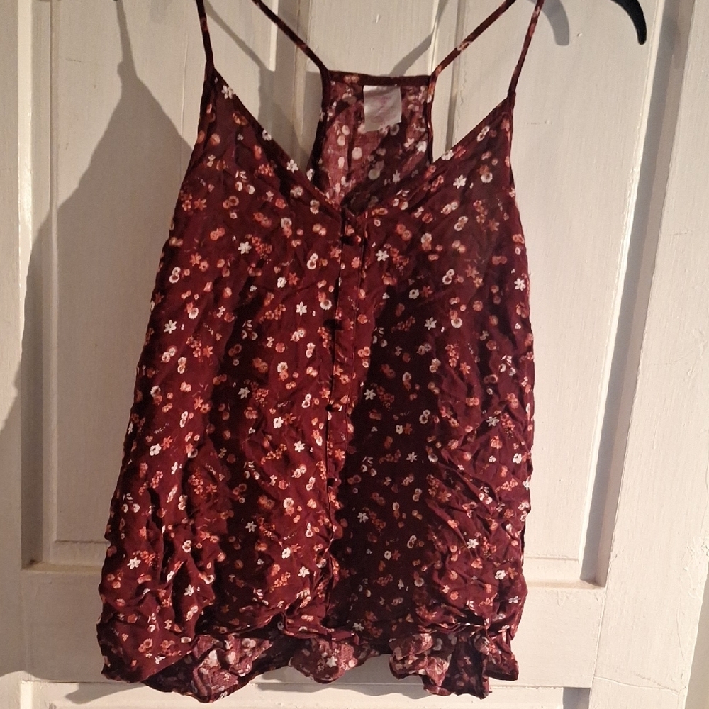 Floral Burgundy Women's Top